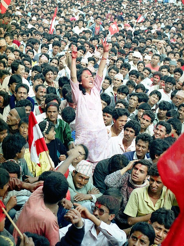 An Iconic Photograph of 1990 Nepalese revolution | Source: Wikimedia Commons under Creative Commons