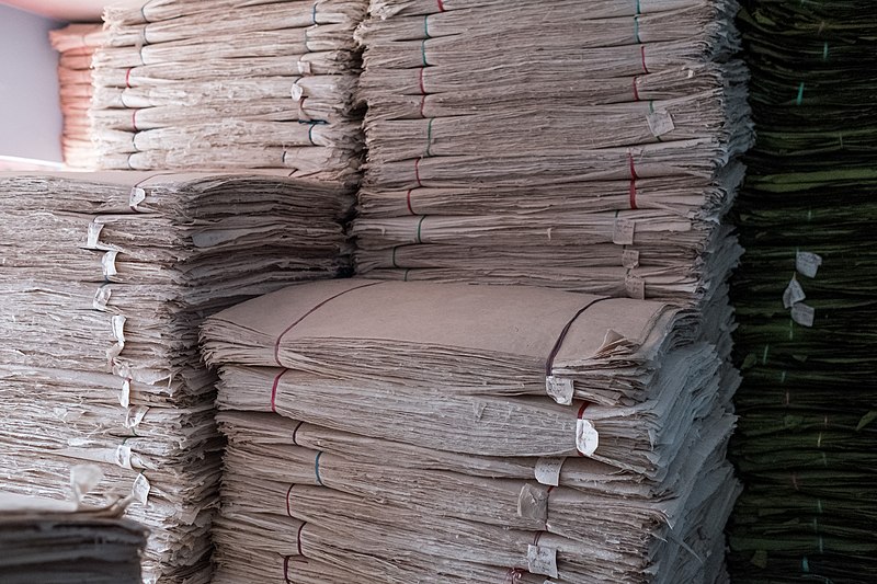 Lokta bark paper storage at Himalayan Bio Trade PVT. Ltd. Kathmandu | Image Source: Jason Houston for USAID via Wikimedia Commons
