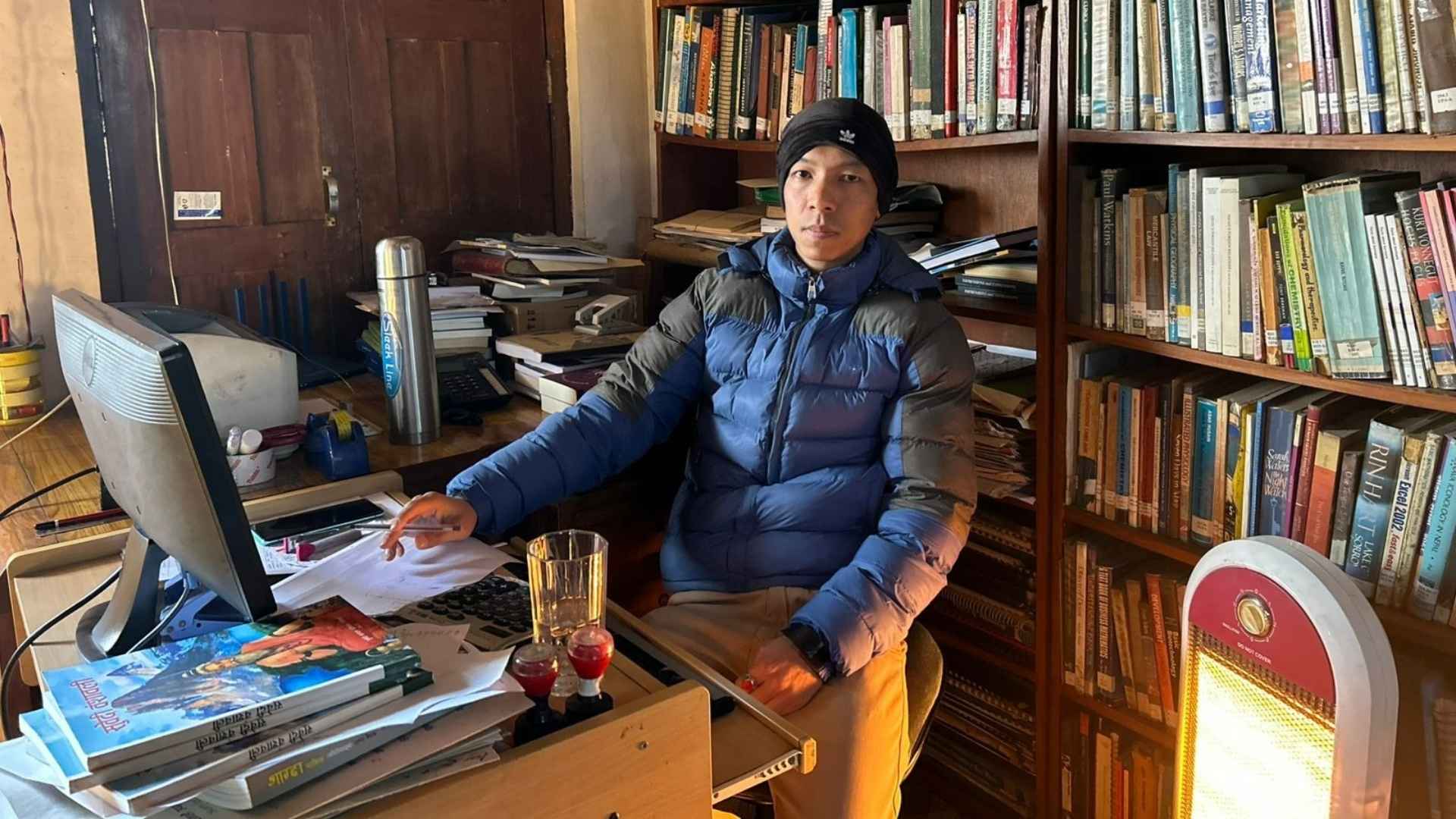 Ritesh Shrestha, librarian at Kathmandu Valley Public Library