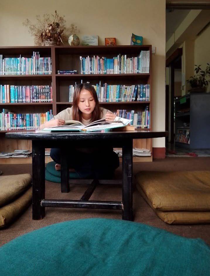 Tara Sunuwar, librarian at Sanu Ko Pustakalaya” | Photo shared by Tara